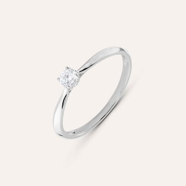 Anello Solitario Firmamenti Oro Bianco Diamante