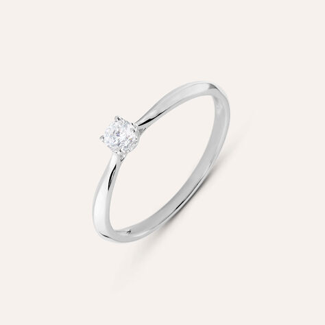 Anello Solitario Firmamenti Oro Bianco Diamante - Anelli con Pietre Donna | Stroili