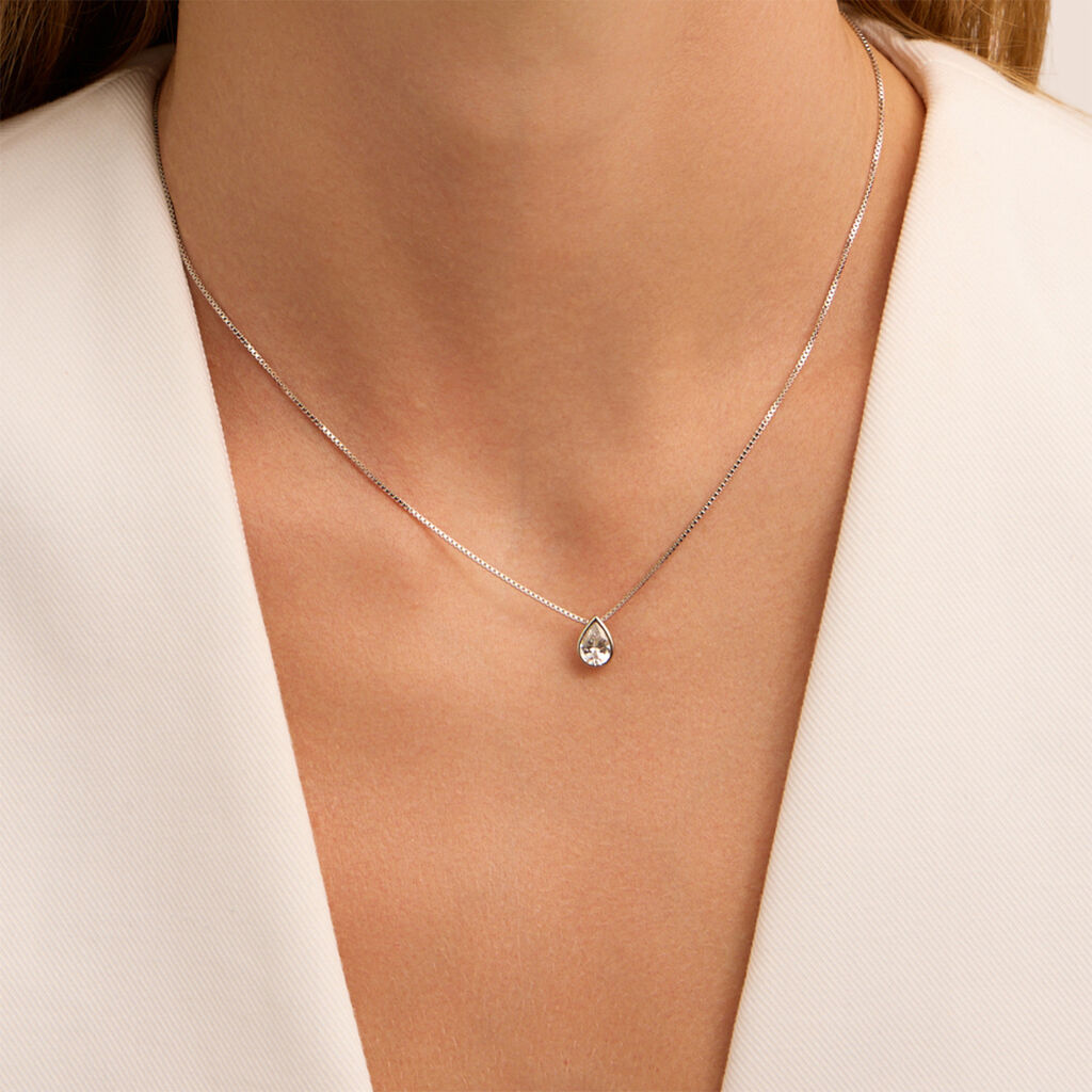 Collana Silver Elegance Argento Rodiato Cubic Zirconia