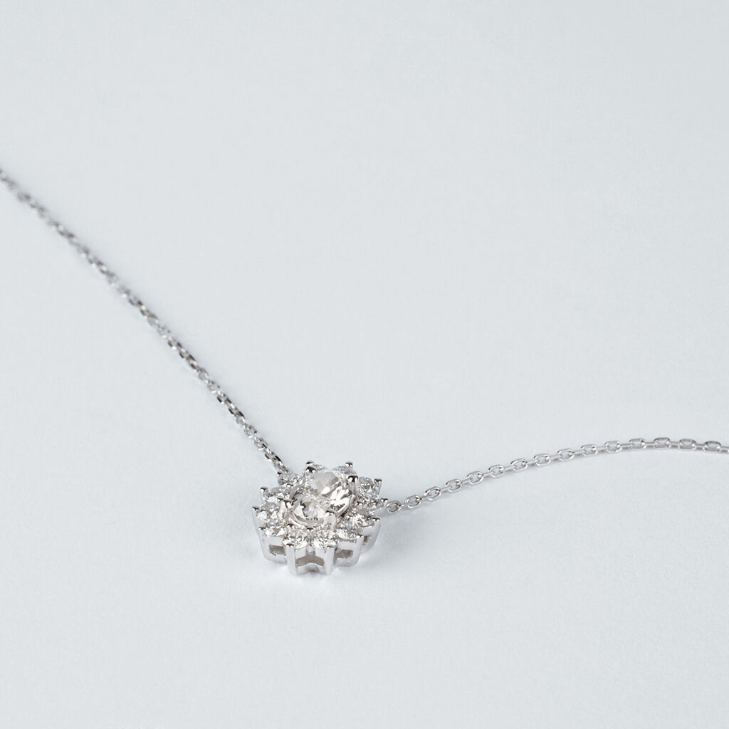 Collana Diamade Oro Bianco Diamante Lab-Grown