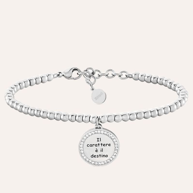 Bracciale Lady Message Acciaio Destiny e Cristalli - Bracciali Donna | Stroili