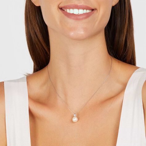Collana Gold Pearls Oro Bianco Perla D'Acqua Dolce Diamante - Collane Donna | Stroili