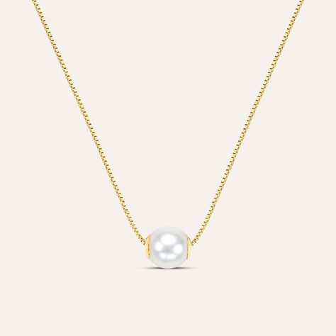 Collana Gabrielle Oro Giallo Perla D'Acqua Dolce - Collane Donna | Stroili