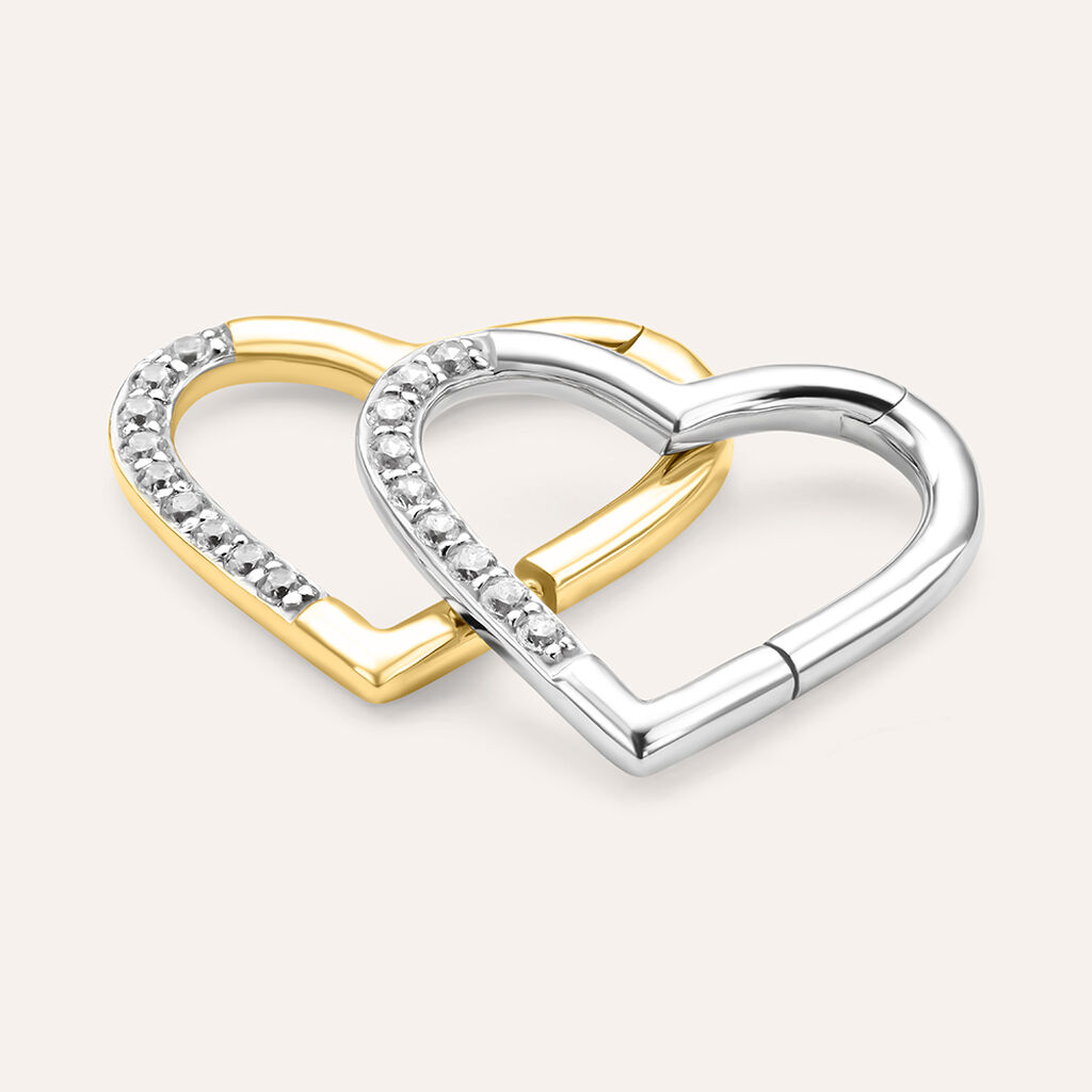 Piercing Orecchio Bon Ton Oro Bianco Cubic Zirconia