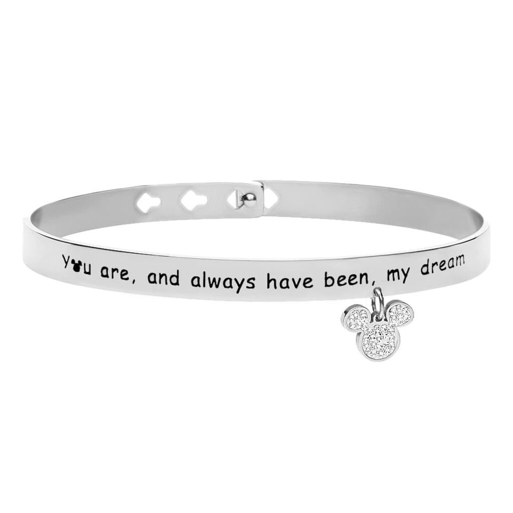 Bangle Lady Message Acciaio Disney e Cristalli - Bracciali Donna | Stroili