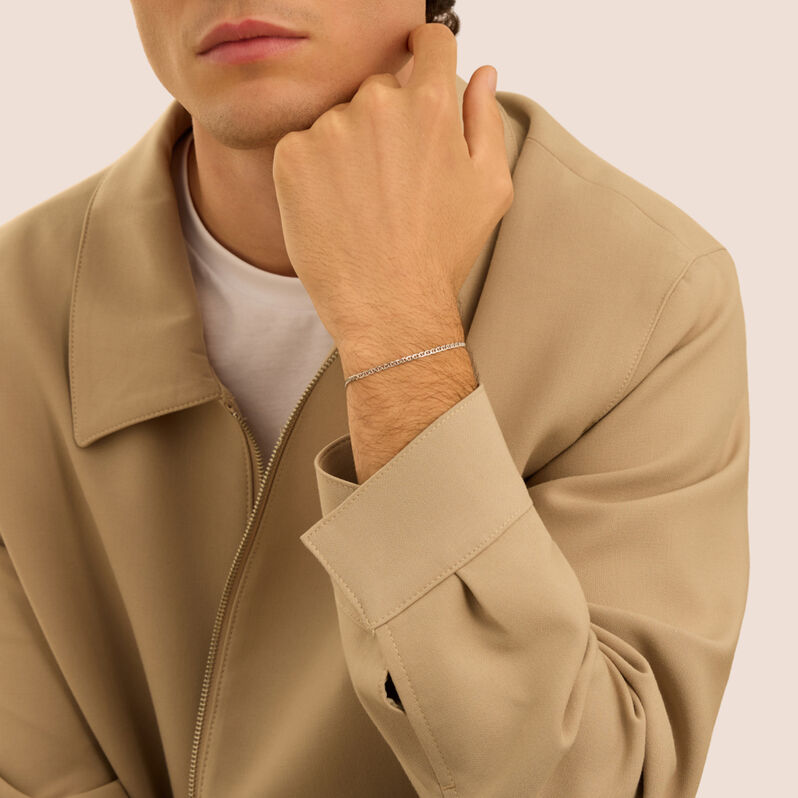 Bracciale Catena L'homme Or Oro Bianco - Bracciali Uomo | Stroili