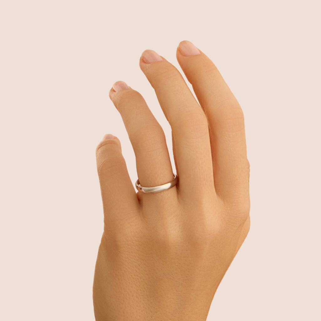 Fede Comoda Leggera 3 mm Oro Bianco