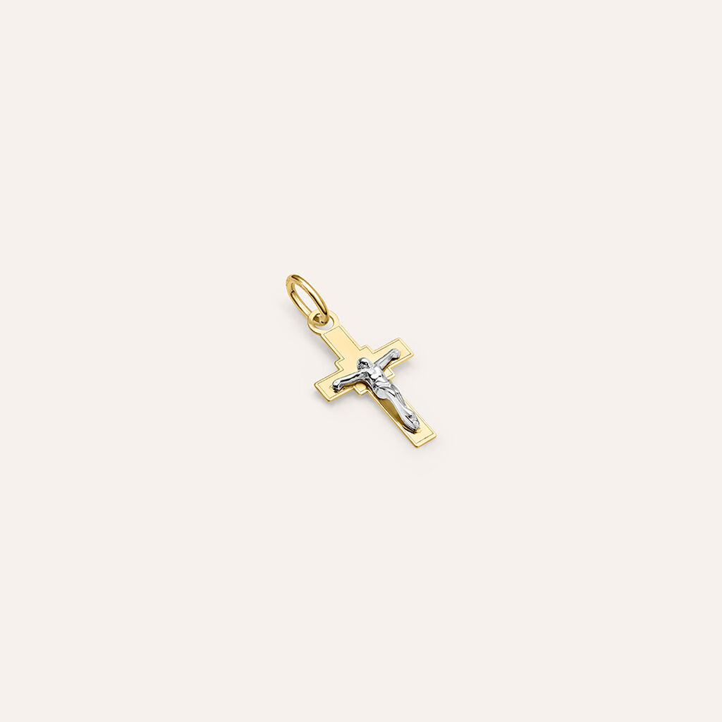 Pendente Holy Oro Bicolore - Ciondoli con Incisione Unisex | Stroili
