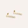 Orecchini Lobo Silver Glow Argento Dorato Cubic Zirconia