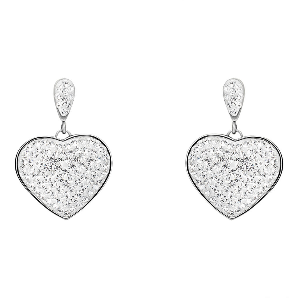 Orecchini Pendenti Aura Acciaio Cristallo