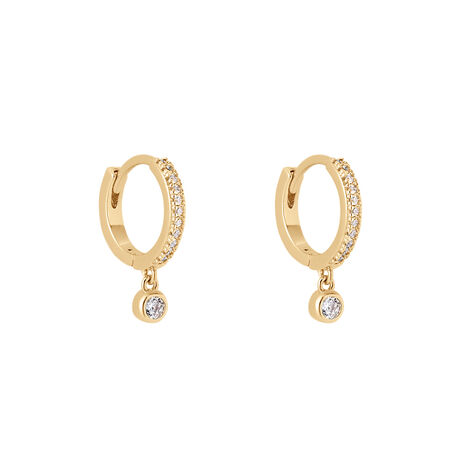 Orecchini A Cerchio Golden Dream Placcato Oro Giallo Cubic Zirconia - Orecchini a Cerchio Donna | Stroili