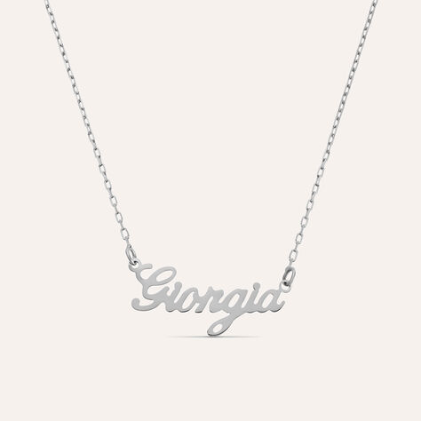 Collana Giorgia Gold Names Oro Bianco - Collane Unisex | Stroili