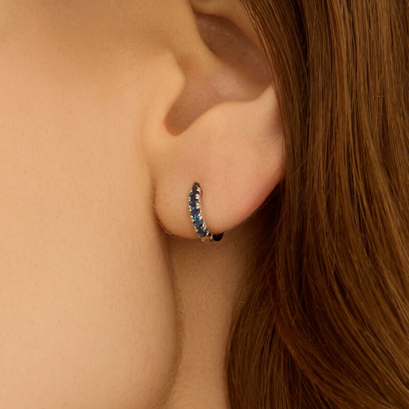 Orecchini A Cerchio Toujours Oro Bianco Cubic Zirconia - Orecchini a Cerchio Donna | Stroili