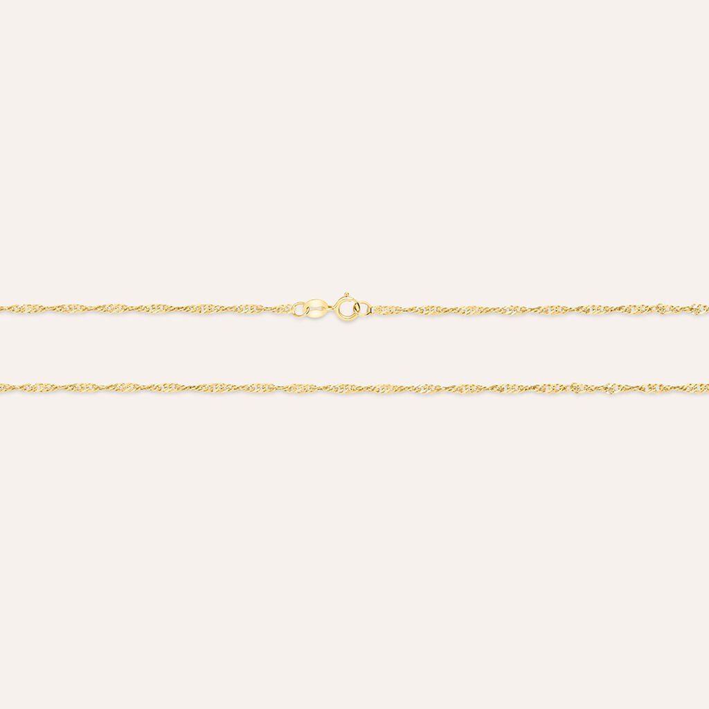 Collana catena in oro giallo a maglia barbazzale - Collane Unisex | Stroili