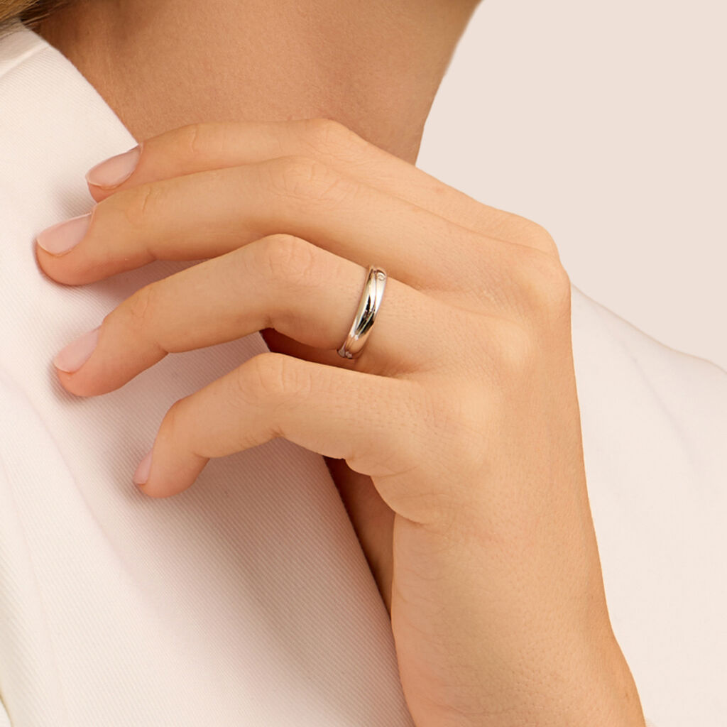 Anello Fedina Silver Collection Argento Rodiato Cubic Zirconia