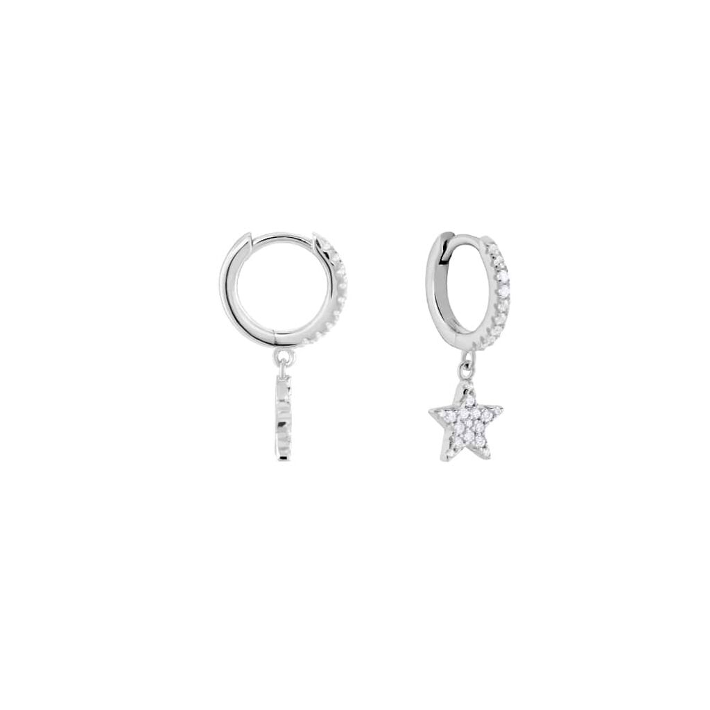 Orecchini A Cerchio Silver Moments Argento Rodiato Cubic Zirconia - Orecchini a Cerchio Donna | Stroili