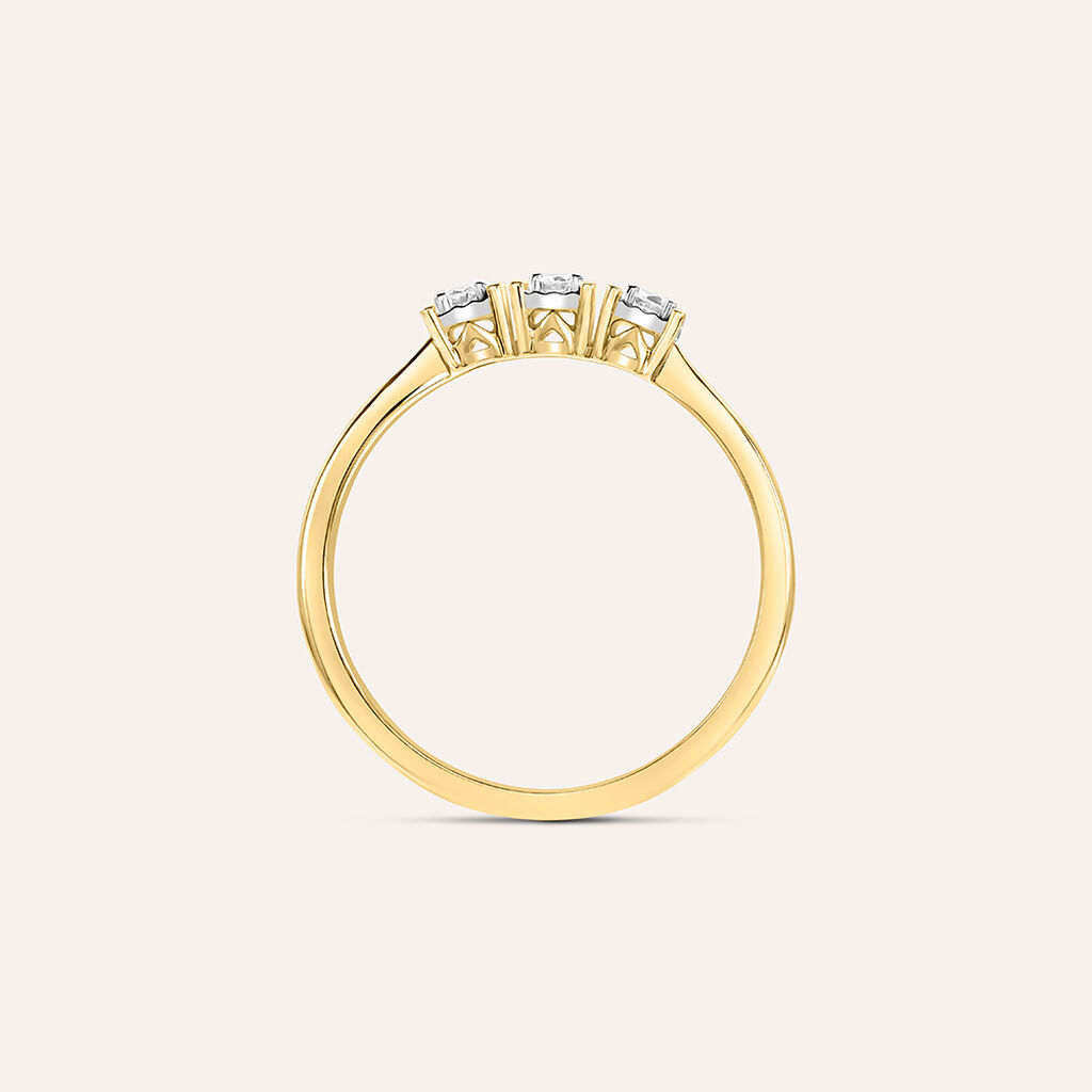 Anello Trilogy Diamotion Oro Giallo Diamante - Anelli con Pietre Donna | Stroili