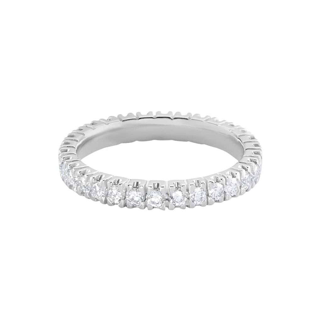Anello eternity in oro bianco e diamanti 0.90 ct - Anelli 18 Carati Donna | Stroili