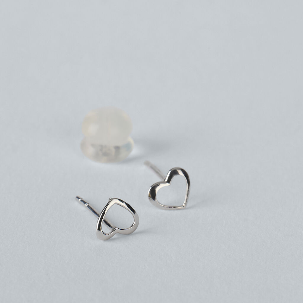 Orecchini Lobo Bon Ton Oro Bianco - Orecchini a Lobo Donna | Stroili