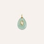 Pendente Radiance Acciaio Dorato Avventurina Cubic Zirconia