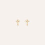 Orecchini Lobo Silver Glow Argento Dorato Cubic Zirconia