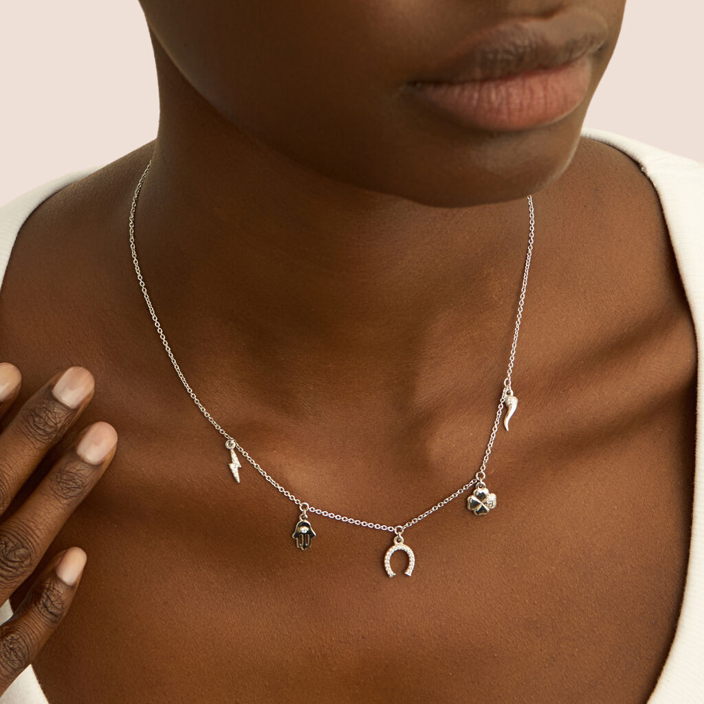 Collana Silver Moments Argento Rodiato Cubic Zirconia