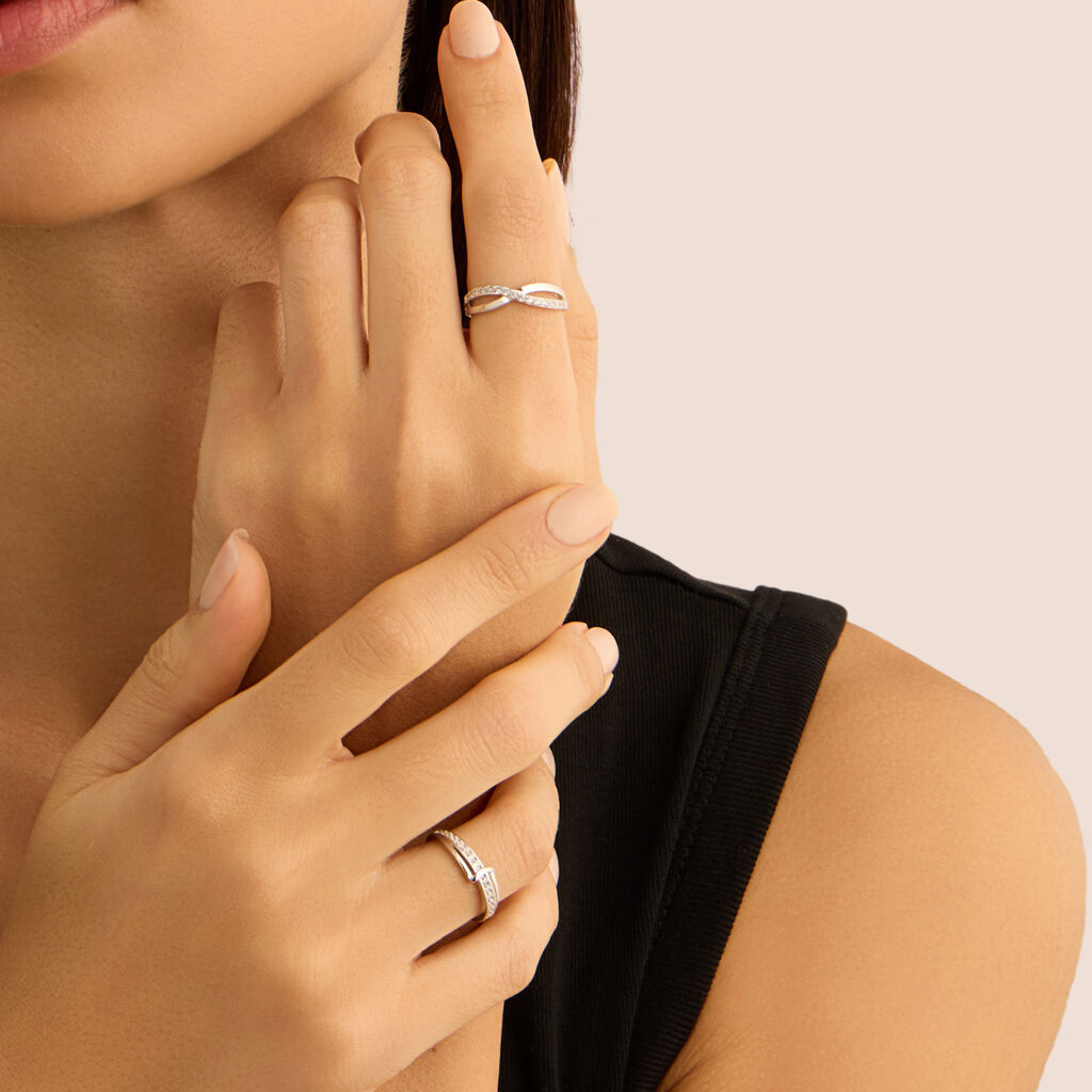 Anello Fantasia Silver Shine Argento Rodiato Cubic Zirconia