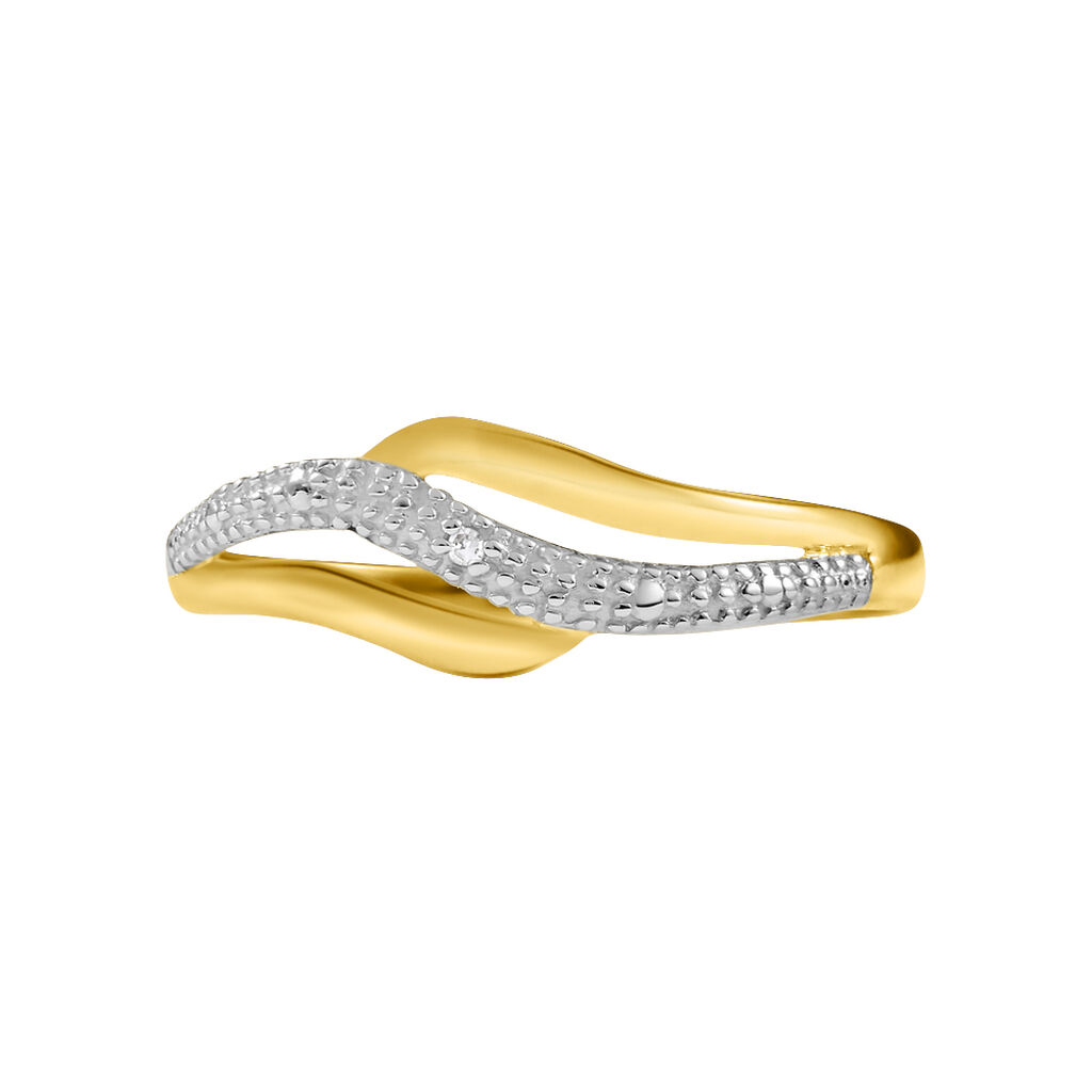 Anello Fascia Sophia Oro Bicolore Diamante - Anelli con Pietre Donna | Stroili