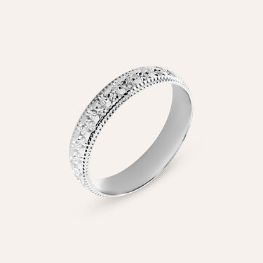 Fede Classica Diamantata 4 mm Oro Bianco