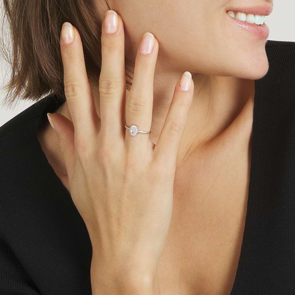 Anello Solitario Silver Elegance Argento Rodiato Cubic Zirconia - Anelli con Pietre Donna | Stroili
