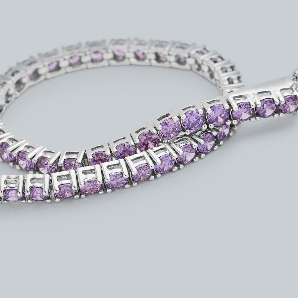 Bracciale Tennis Silver Rainbow Argento Rodiato Cubic Zirconia - Bracciali Tennis Donna | Stroili