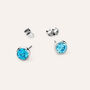 Orecchini Lobo Punto Luce Silver Rainbow Argento Rodiato Cubic Zirconia