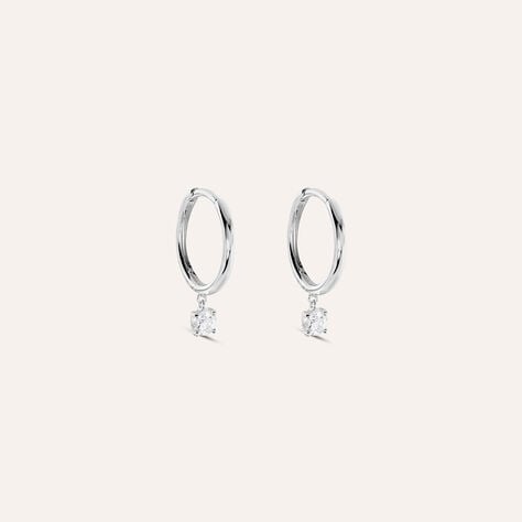 Orecchini A Cerchio Firmamenti Oro Bianco Diamante - Orecchini a Cerchio Donna | Stroili