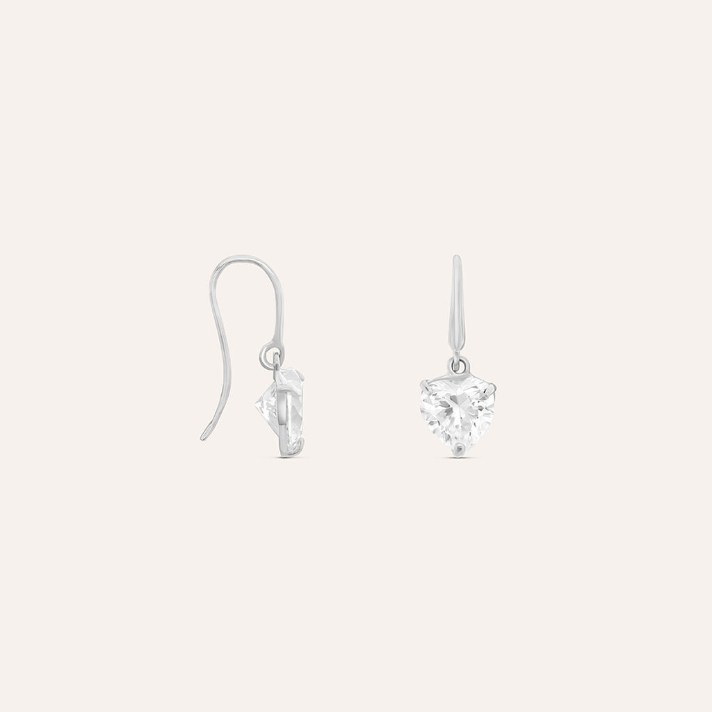 Orecchini Lobo Punto Luce Claire Oro Bianco Cubic Zirconia - Orecchini a Lobo Donna | Stroili