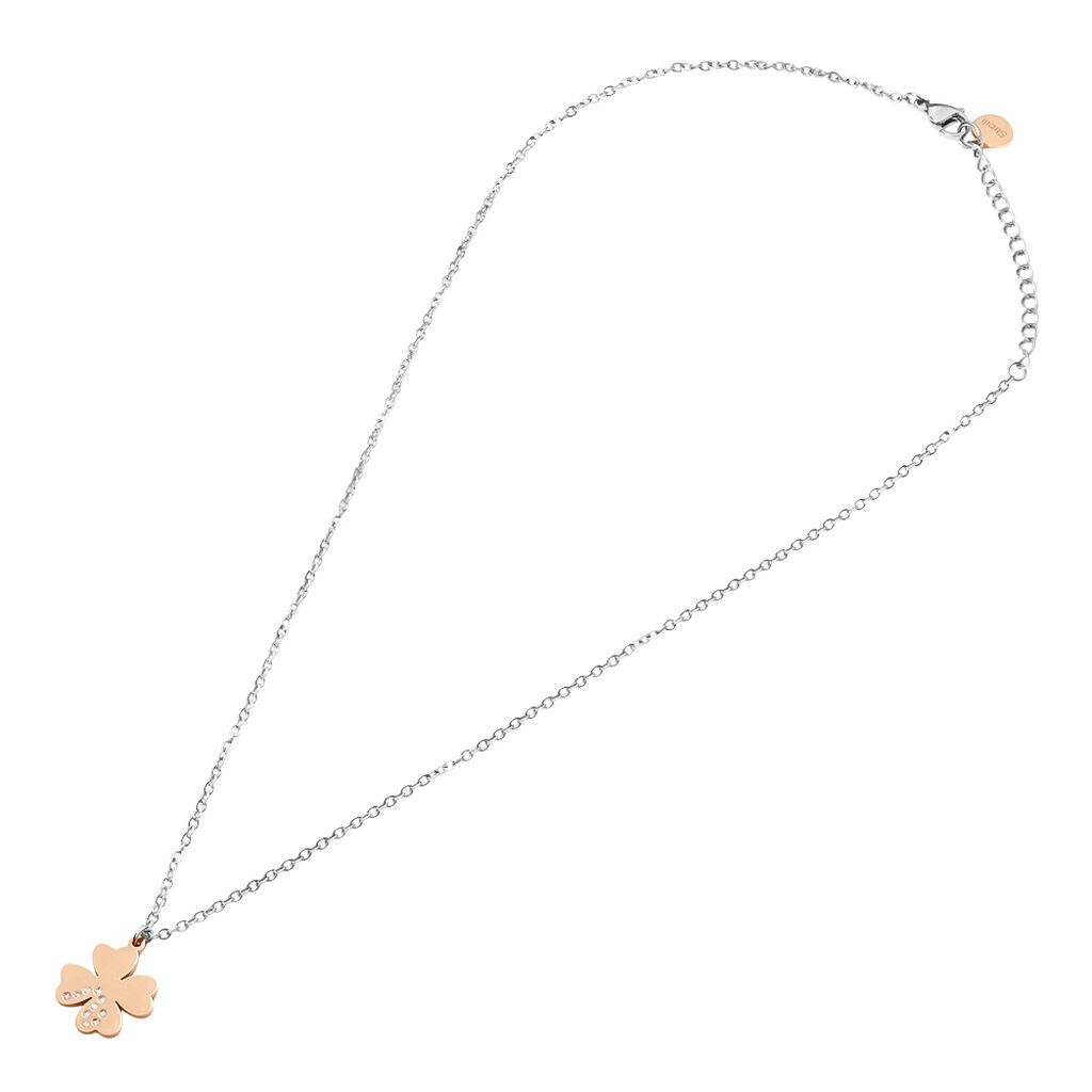 Collana Lady Chic Acciaio Bicolore Bianco / Rosa Cristallo - Collane Donna | Stroili