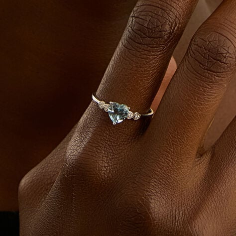 Anello Solitario Amélie Oro Bianco Topazio Cubic Zirconia - Anelli con Pietre Donna | Stroili
