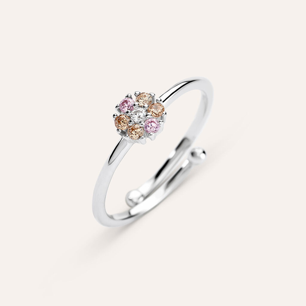 Anello Fantasia Silver Baby Argento Rodiato Cubic Zirconia