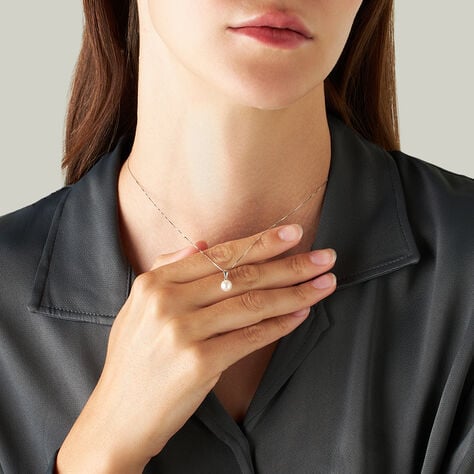Collana Gabrielle Oro Bianco Perla D'Acqua Dolce - Collane Donna | Stroili