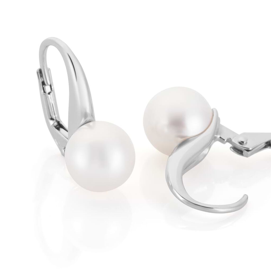 Orecchini Pendenti Gabrielle Oro Bianco Perla D'Acqua Dolce - Orecchini Pendenti Donna | Stroili
