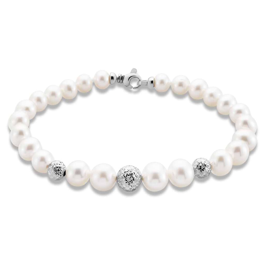 Bracciale Gabrielle Oro Bianco Perla D'Acqua Dolce - Bracciali Donna | Stroili