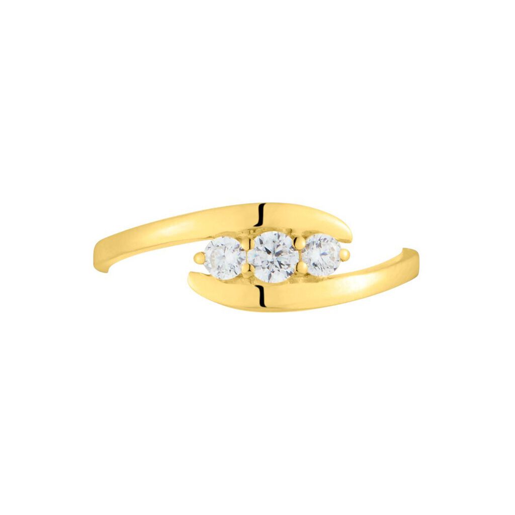 Anello Trilogy Claire Oro Giallo Cubic Zirconia - Anelli con Pietre Donna | Stroili