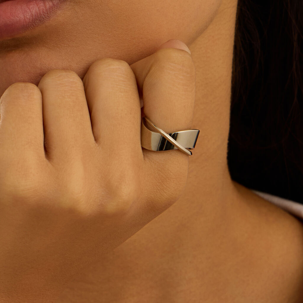 Anello Fascia Moonlight Acciaio