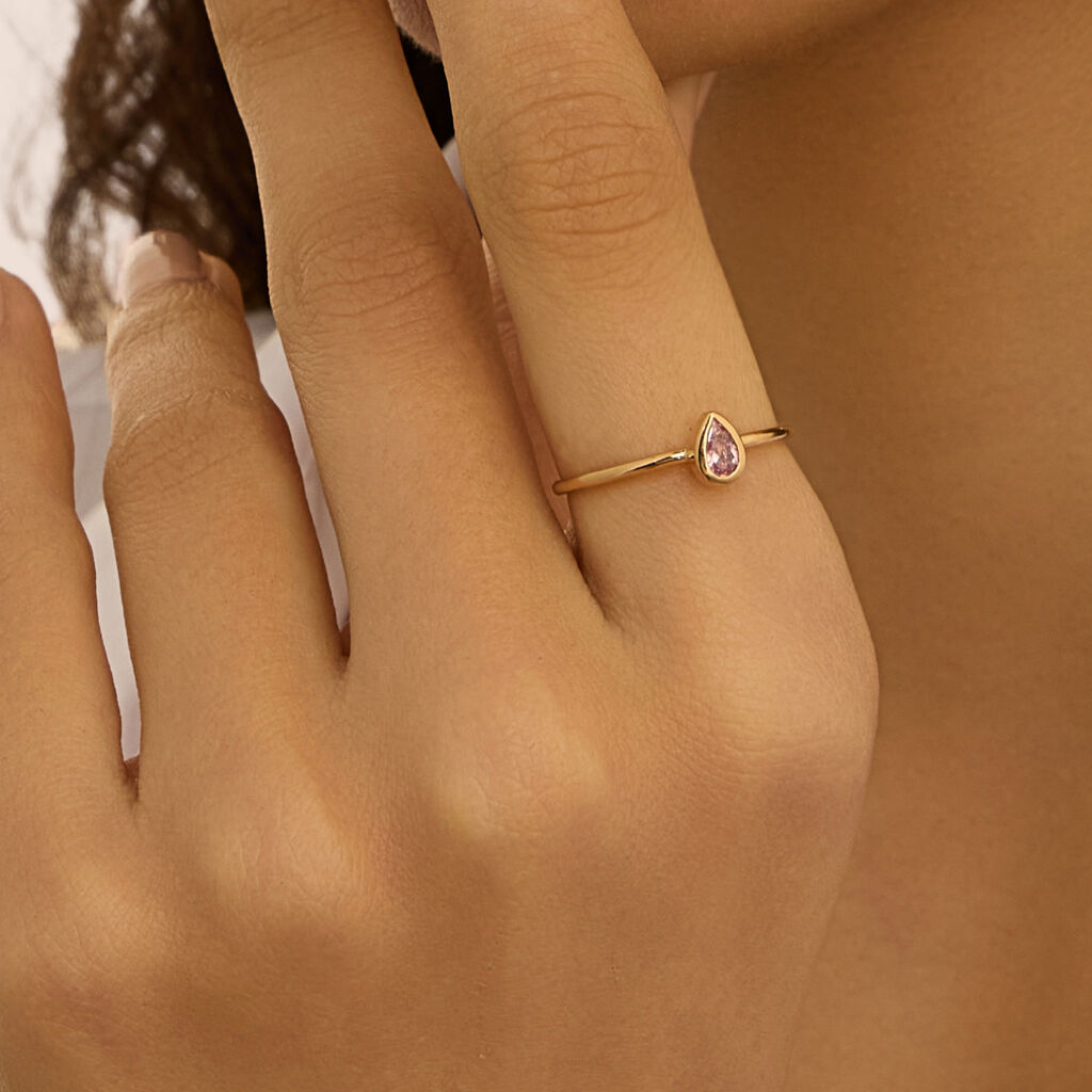 Anello Solitario Golden Dream Placcato Oro Giallo Cristallo - Anelli con Pietre Donna | Stroili
