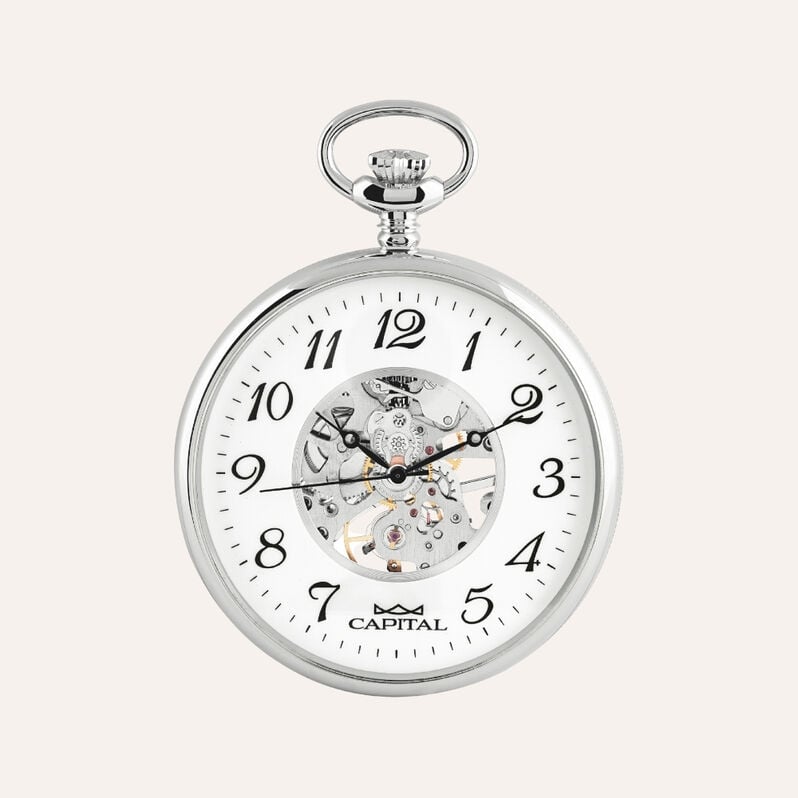Set Orologio Meccanico da Tasca Capital in Metallo e Stand in Metallo - Orologi solo Tempo Uomo | Stroili