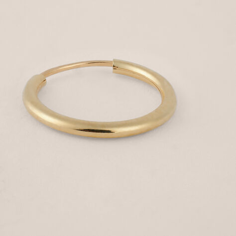 ORECCHINI A CERCHIO CAMPANELLA IN ORO E DIAMANTI CT 0.49 G