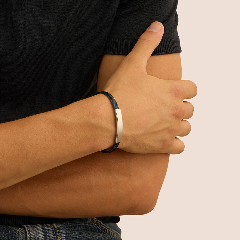 Bracciale Con Targhetta Man Code Acciaio Bicolore - Bracciali Uomo | Stroili