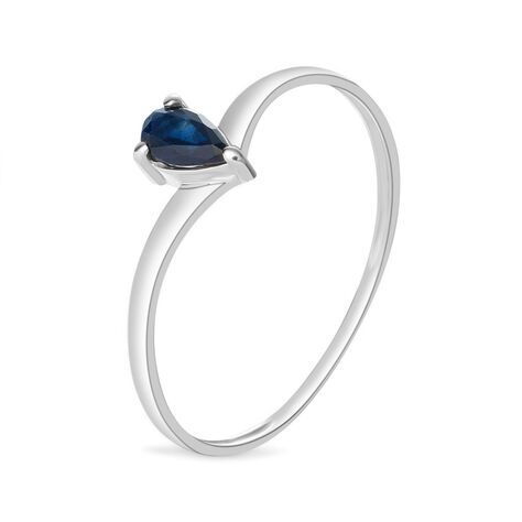 Anello Solitario Charlotte Oro Bianco Zaffiro - Anelli con Pietre Donna | Stroili