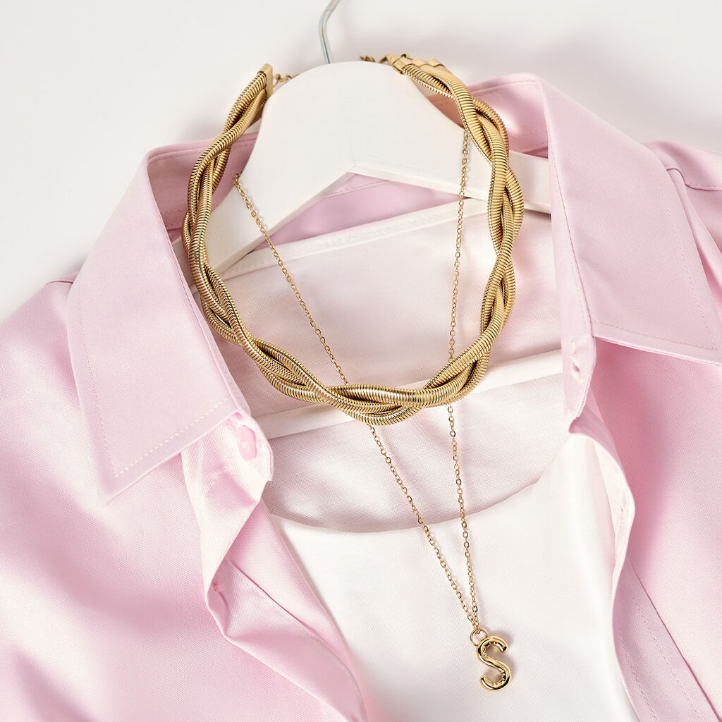 Collana Radiance Acciaio Dorato