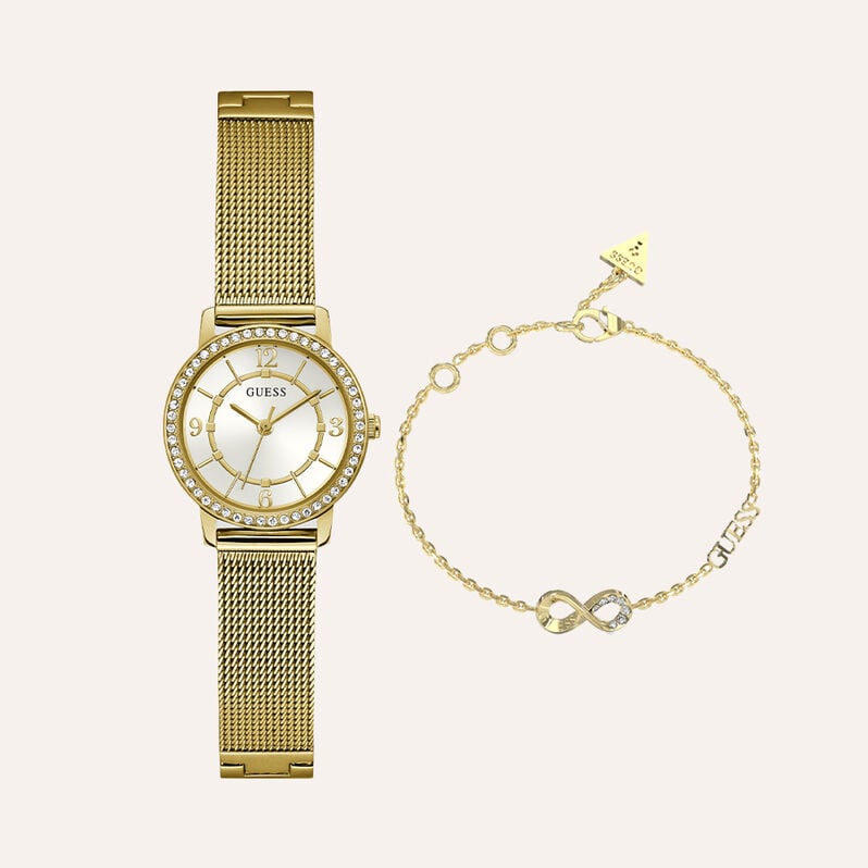 Combo Orologio Al Quarzo Guess Melody Jubs01537jwygs - Orologi solo Tempo Donna | Stroili