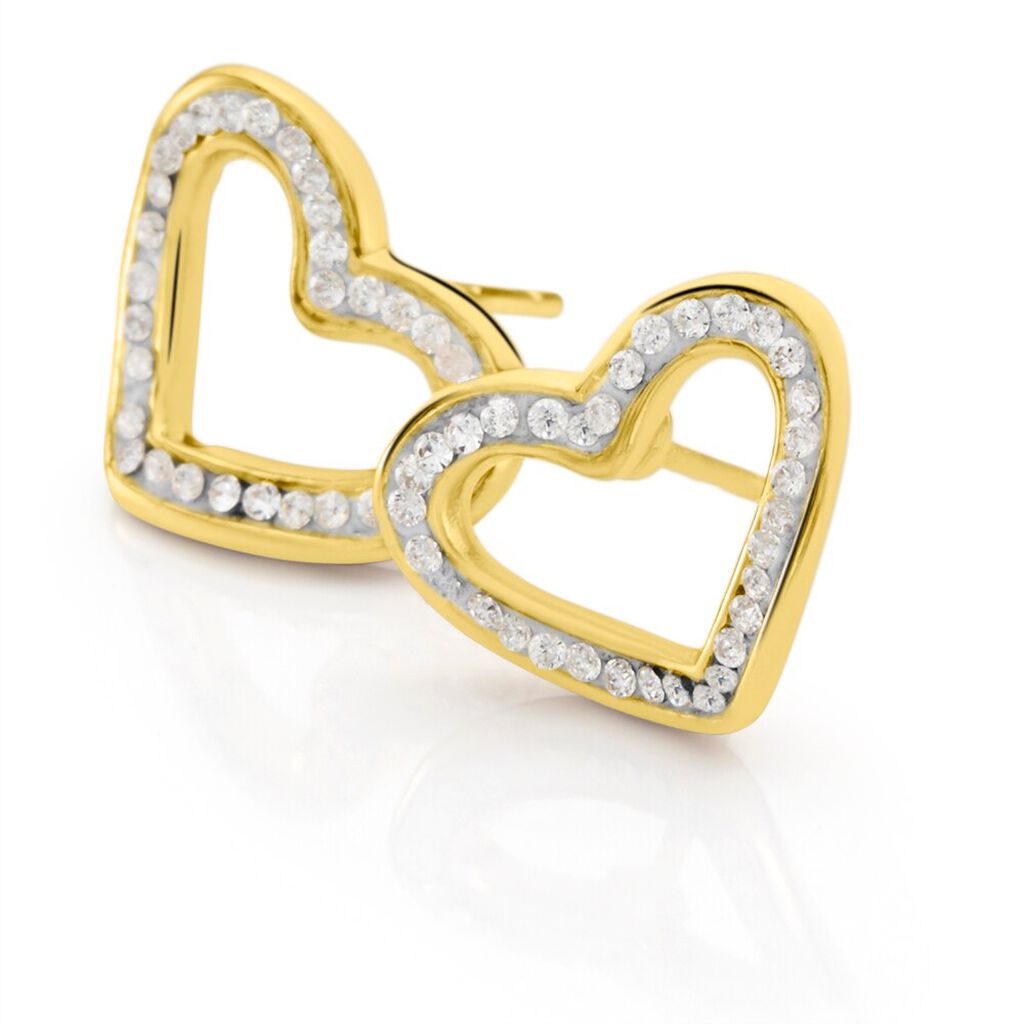 Orecchini Lobo Crystal Gold Oro Giallo Cristallo - Orecchini a Lobo Donna | Stroili